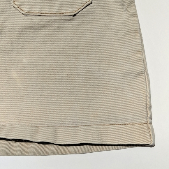 Bongo 90's Vintage Grunge High Waisted Button Front Denim Mini Skirt Cream 5 - Picture 9 of 12